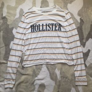 White Long Sleeve Crop Top